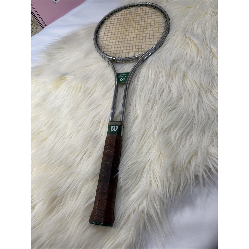 Vintage Wilson Jimmy Connors C-1 Steel Tennis Racket - Made in USA‎ Steel Shined